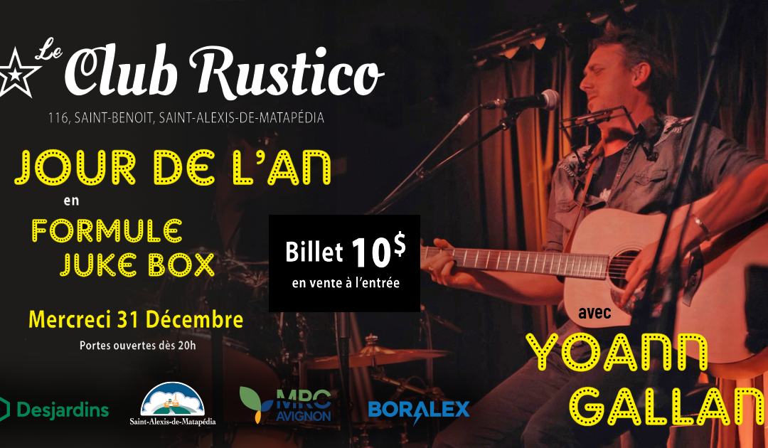 Jour de l&rsquo;an en formule Juke Box avec Yoann Gallant