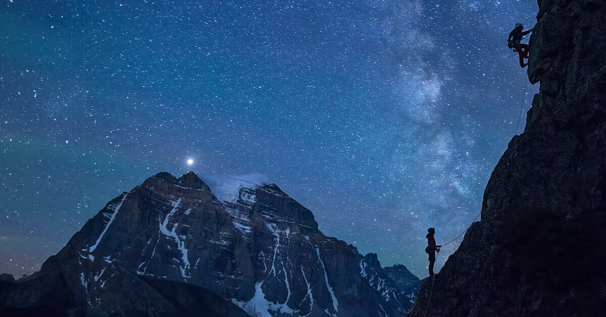 escalade sous les étoiles