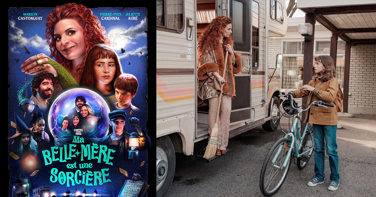 une femme avec un balai et une jeune fille avec son vélo