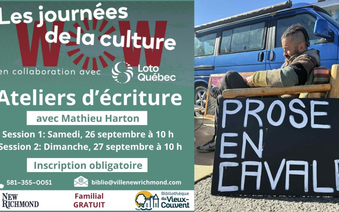 Atelier d&rsquo;écriture avec Mathieu Harton