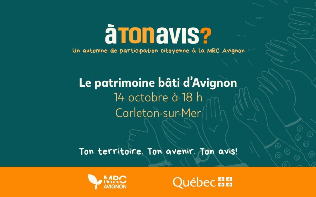 Portes ouvertes : Le patrimoine bâti d&rsquo;Avignon | Carleton-sur-Mer