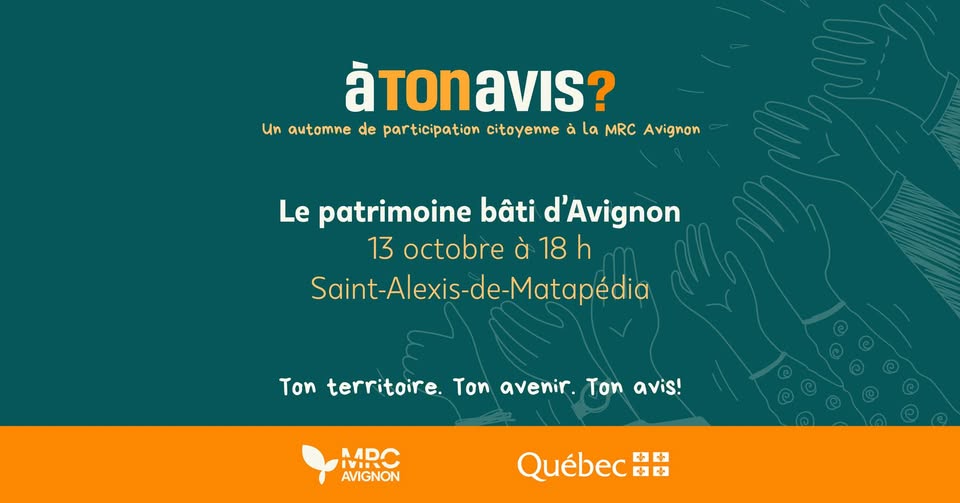 Portes ouvertes : Le patrimoine bâti d&rsquo;Avignon | Saint-Alexis-de-Matapédia